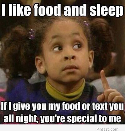 Funny Girl Meme I Like Food And Sleep Picture For Whatsapp