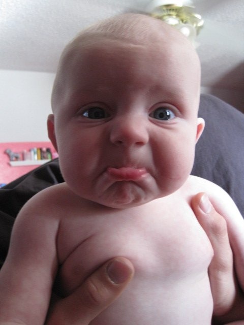 Funny Sad Face Baby Image