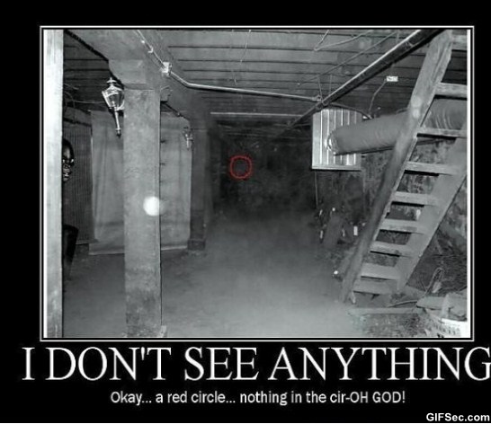 Funny Scary Meme I Don't See Anything Poster