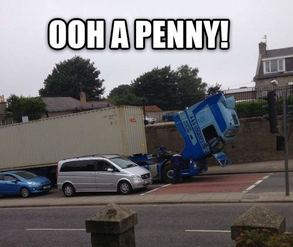 Funny Truck Meme Ooh A Penny Picture