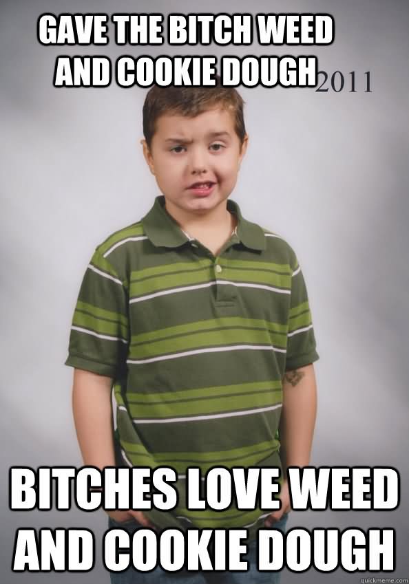 Gave The Bitch Weed And Cookie Dough Funny Cookie Meme Picture