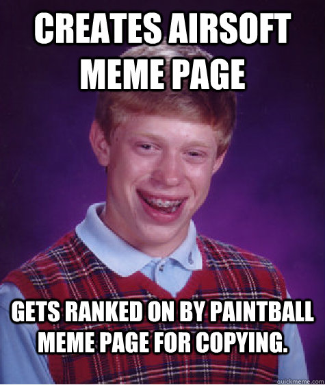 Gets Ranked On By Paintball Meme Page For Copying Funny Picture