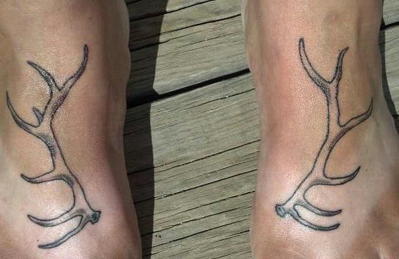 Grey Ink Country Tattoos On Feet