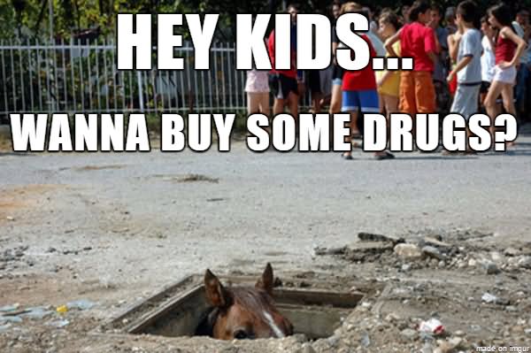 Hey Kids Wanna Buy Some Drugs Funny Meme Picture