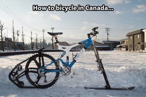 How To Bicycle In Canada Funny Meme Image