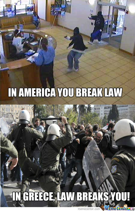 I America You Break Law Funny Cop Meme Image