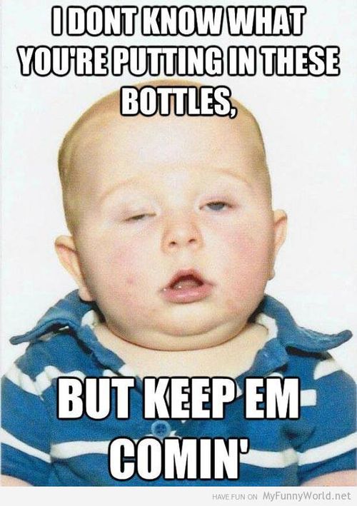 I Dont Know What You Are Putting In These Bottles Funny Children Meme Image
