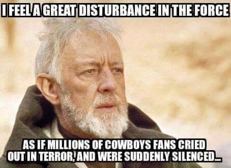 I Feel A Great Disturbance In The Force Funny Cowboy Meme Picture