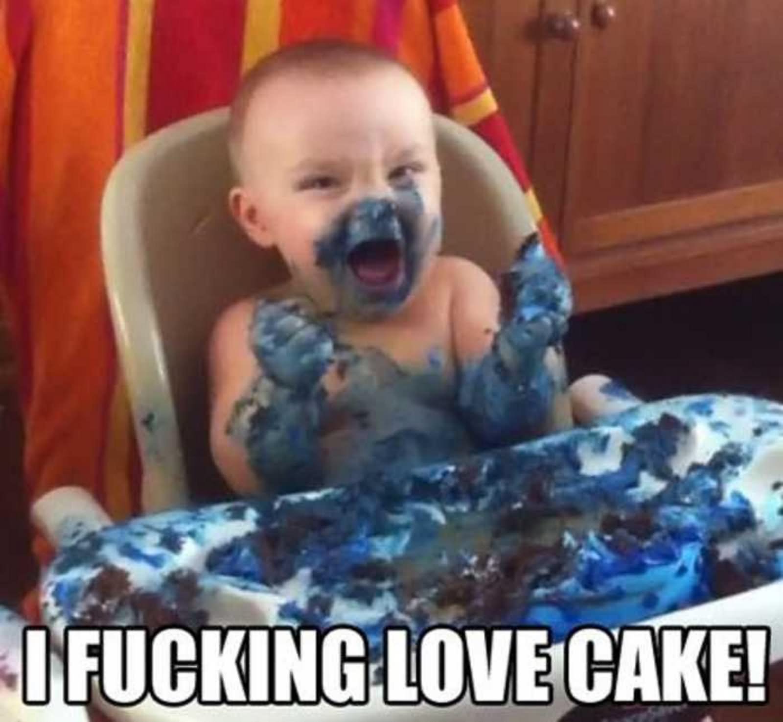 I Fucking Love Cake Funny Meme Image For Facebook