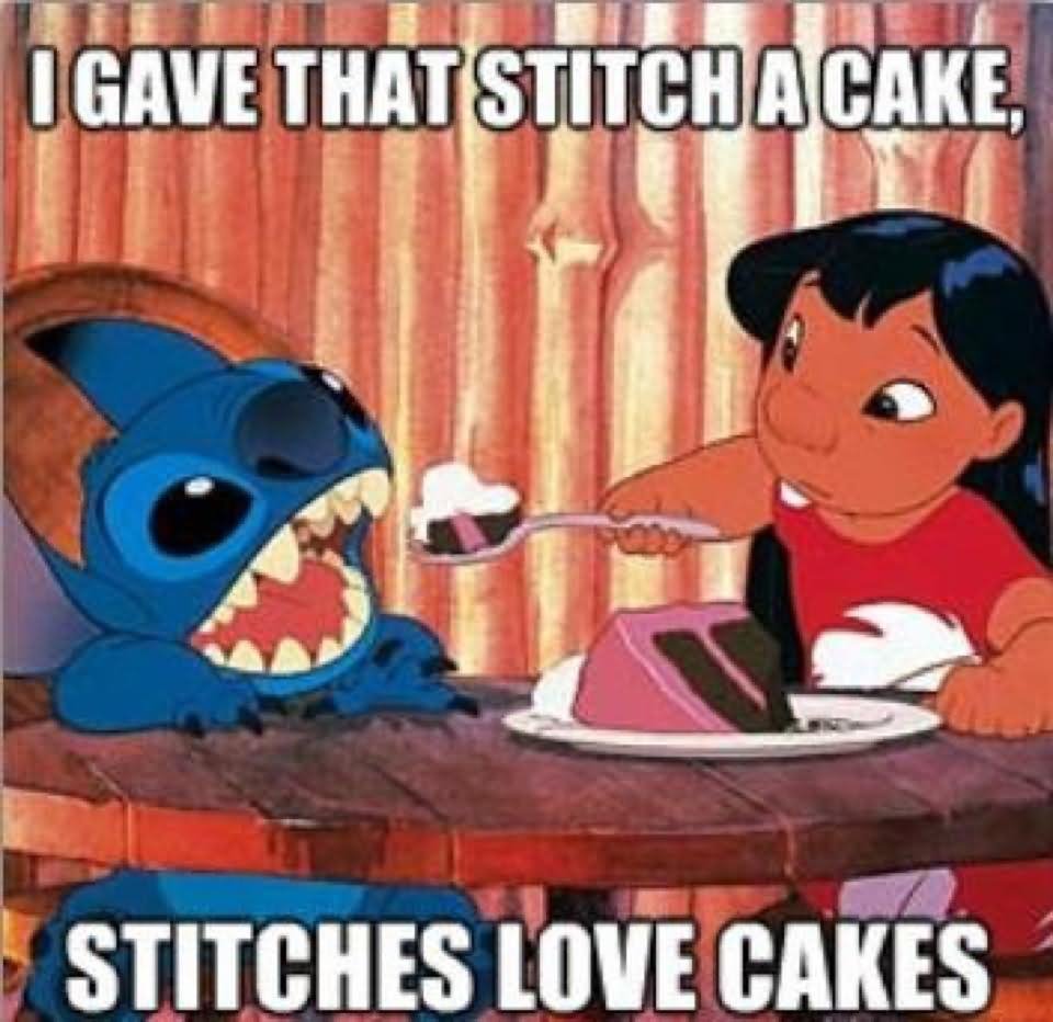 I Gave That Stitch A Cake Funny Meme Picture