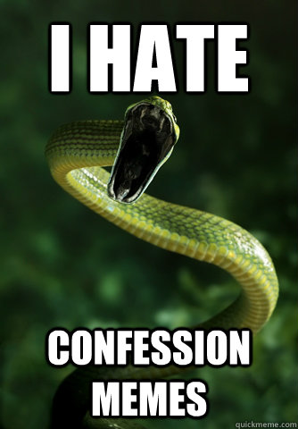 I Hate Confession Memes Funny Snake Image