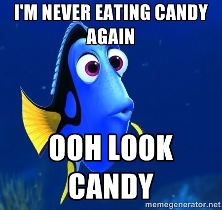 I Never Eating Candy Again Funny Candy Meme Picture