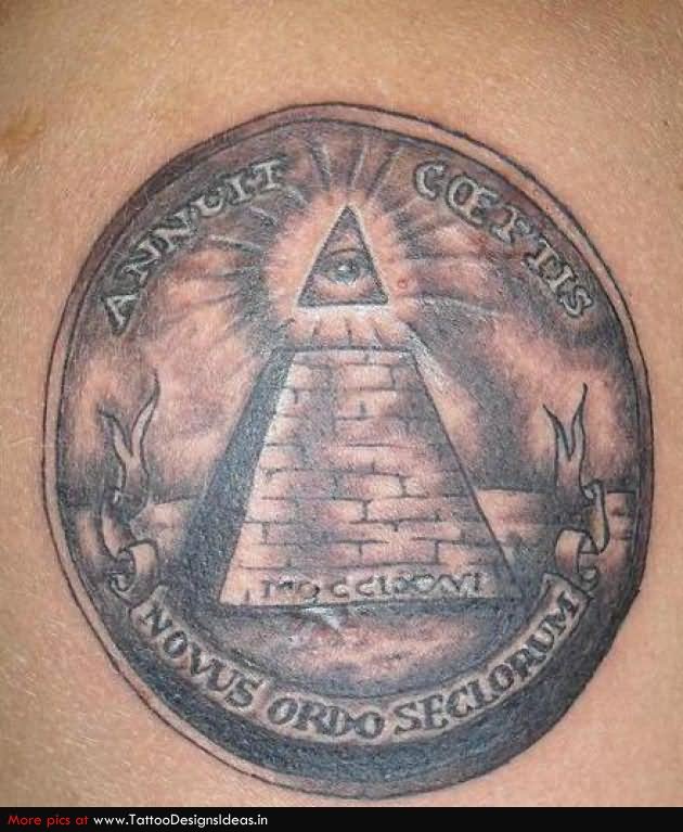 Illuminati Eye Pyramid Tattoo Design