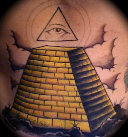 Illuminati Eye With Pyramid Tattoo Design For Back By Geoffrey