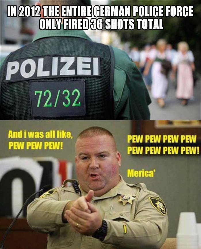 In 2012 The Entire German Police Force Only Fired 36 Shots Total Funny Cop Meme Image