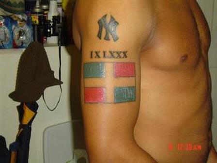 International Flag Tattoo On Man Right Bicep
