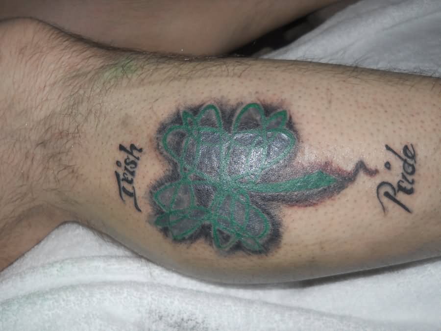 Irish Pride Tattoo On Leg by Darkgrim