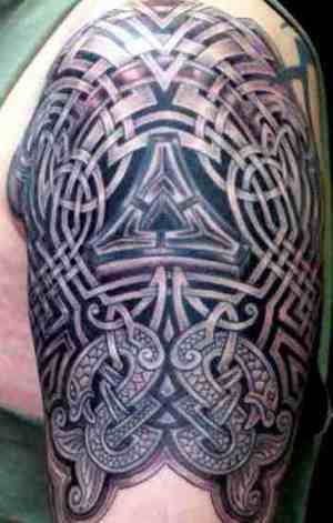 Irish Tattoo On Left Half Sleeve