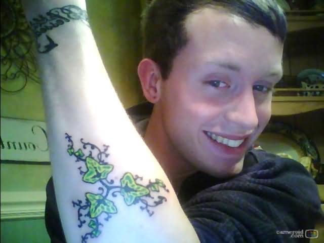 Ivy Tattoo On Man Left Arm By Josh