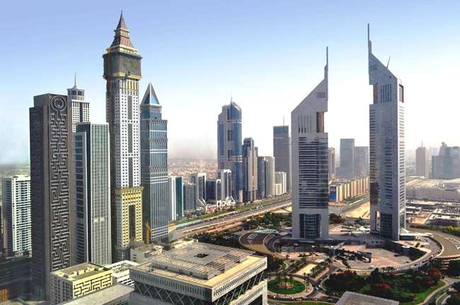 Jumeirah Emirates Towers With Surrounding Buildings