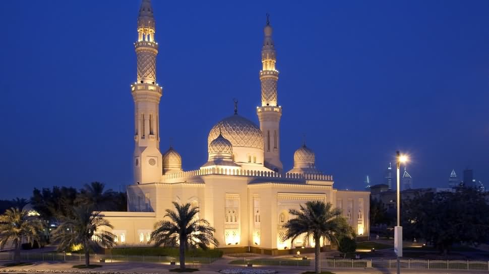 Jumeirah Mosque Night View