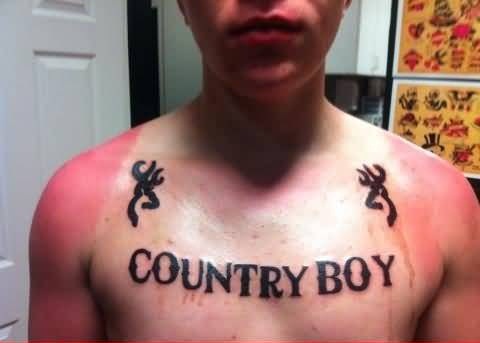 Latest Country Boy Tattoo On Chest For men