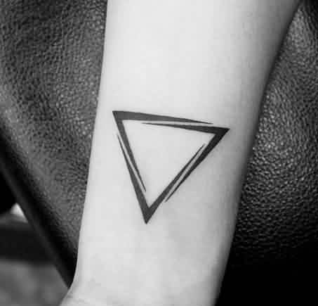 Latest Triangle Tattoo Design For Arm