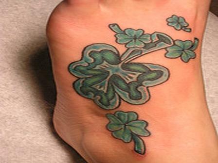 Left Foot Irish Tattoo For Girls