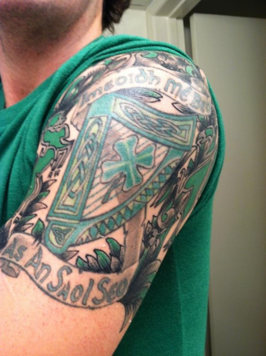 Left Half Sleeve Irish Tattoo