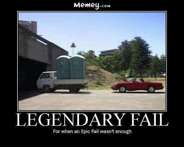 Legendary Fail Funny Truck Meme Poster