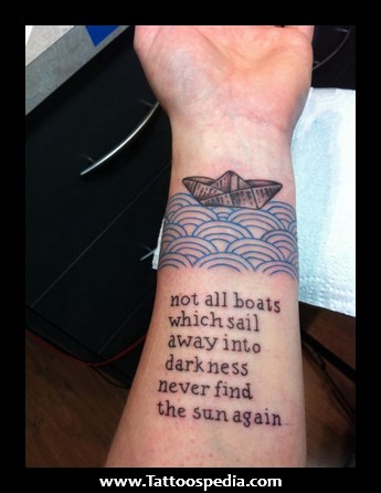 Literary From Book Tattoo On Forearm