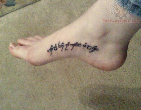 Literary Tattoo On Heel