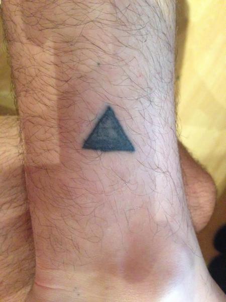Little Black Triangle Tattoo Design