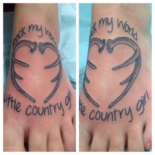 Little Country Girl Tattoos On Feet