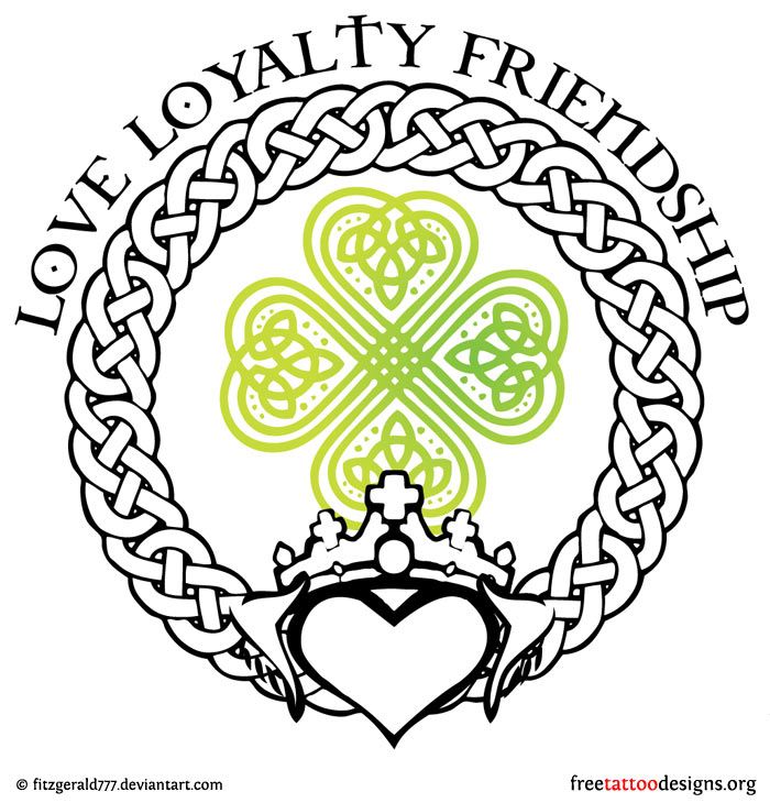 Love Loyalty Friendship Irish Tattoo Design