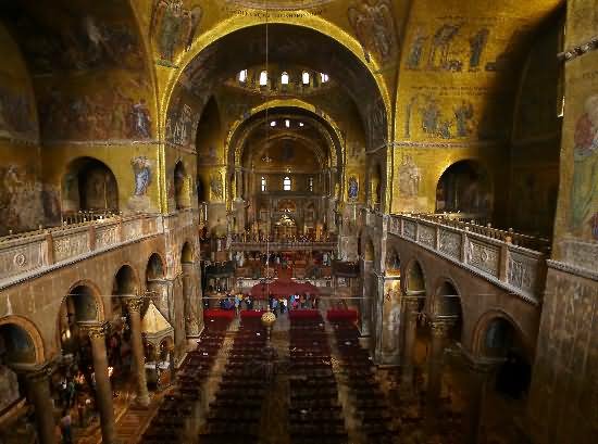 Magnificent Gold Mosaic Inside The St Mark's Basilica