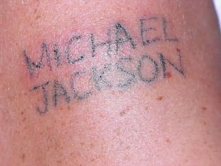Michael Jackson Homemade Tattoo