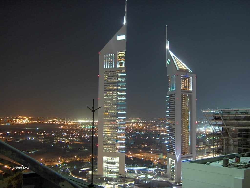 Night View Of The Emirates Towers