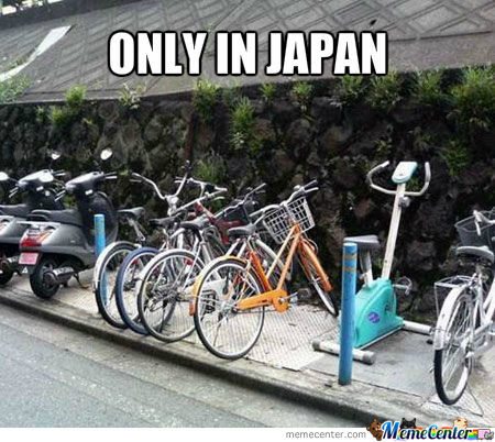 Only In Japan Funny Bicycle Meme Image Picture