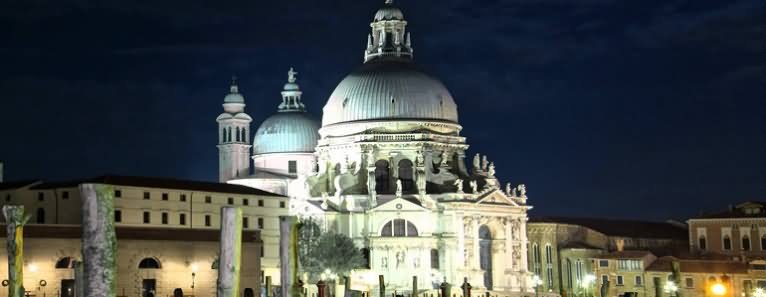 Panorama View Of The Santa Maria della Salute Night Picture
