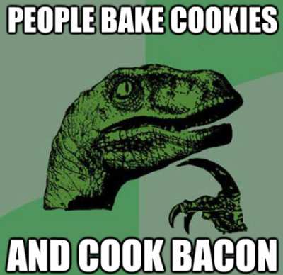 People Bake Cookies And Cook Bacon Funny Cookie Meme Photo