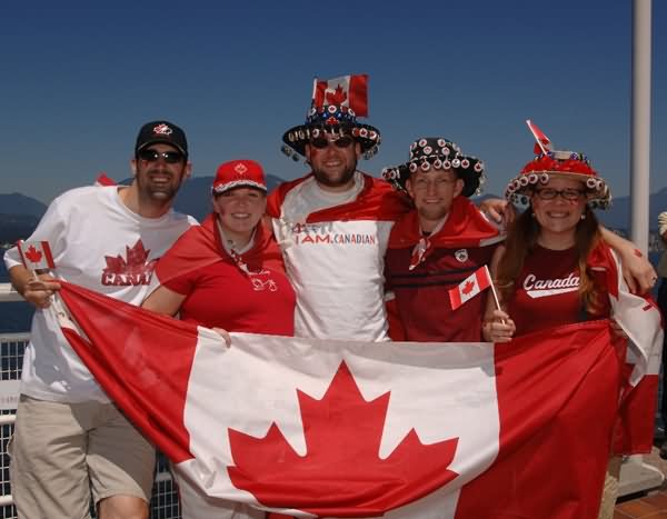 People Celebrating Canada Day Picture