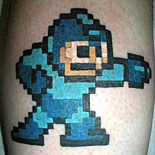Pixel Video Game Tattoo Image