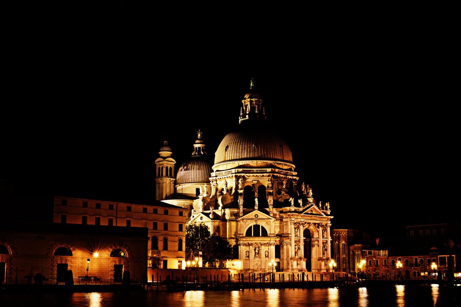 Santa Maria della Salute Illuminated At Night