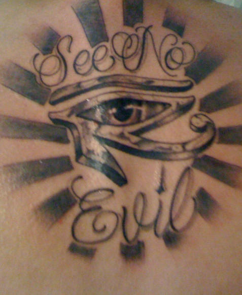 See No Evil Egyptian Tattoo