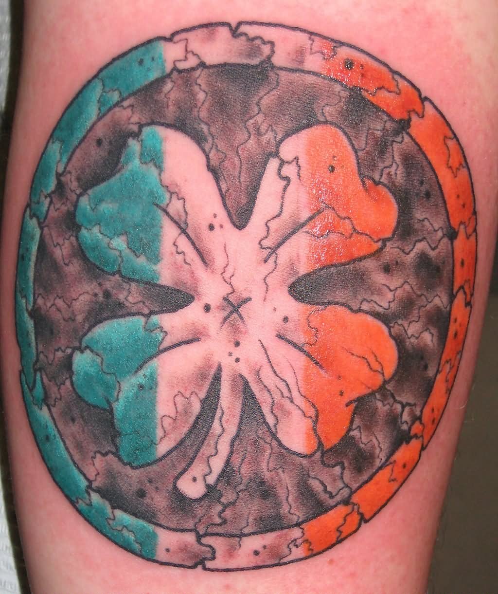 Shamrock Irish Flag Tattoo