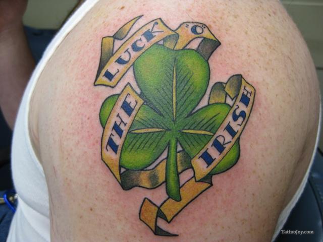 Shamrock Luck The Irish Tattoo On Left Shoulder
