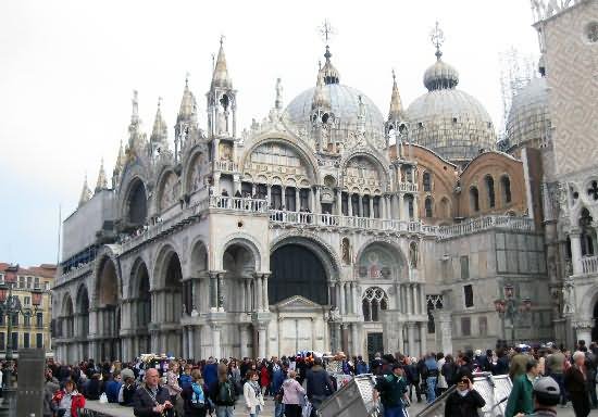 Side View Of St Mark's Basilica, Venice, Italy