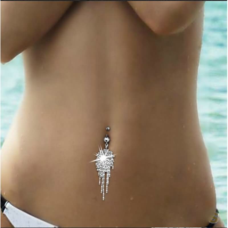 Silver Plated Navel Piercing For Girls