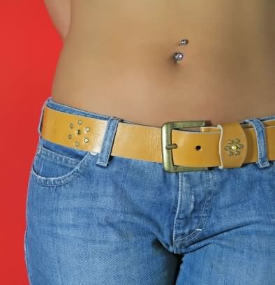 Simple Belly Piercing Idea For Girls